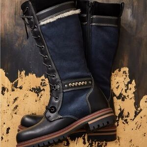 OVERLAND Wool lined leather winter boots